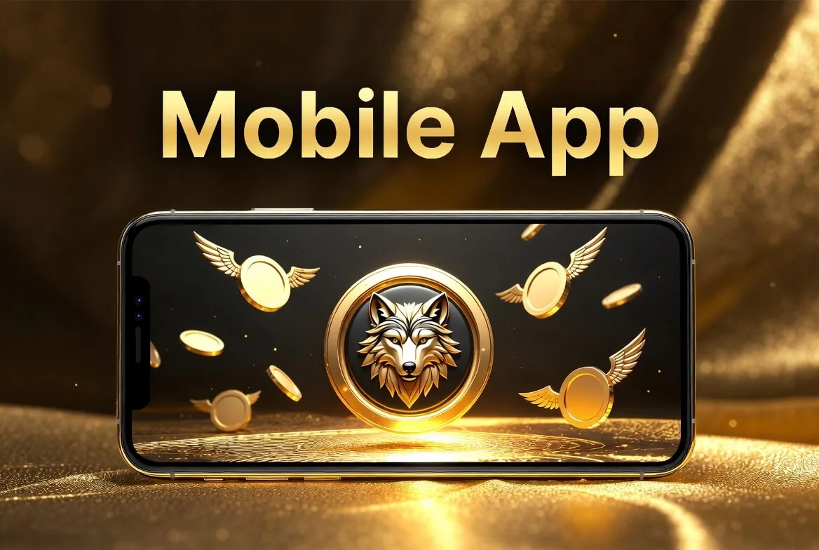 Wolf Winner app download running on an Android phone