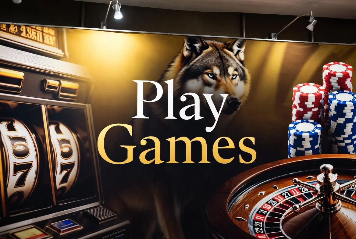 Wolf Winner Australia lobby showing pokies and live dealer tables